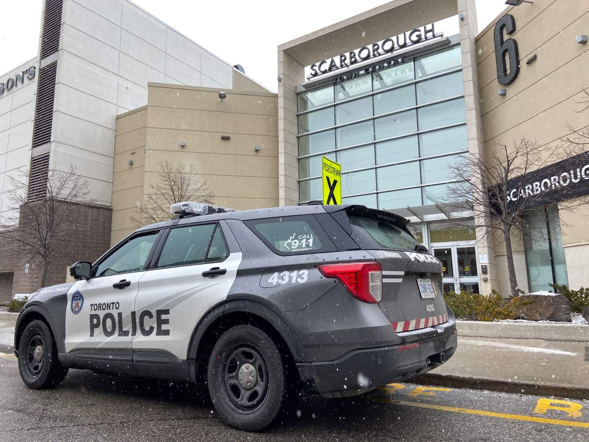 Police are investigating after officers received a report of a person with a gun in Scarborough.