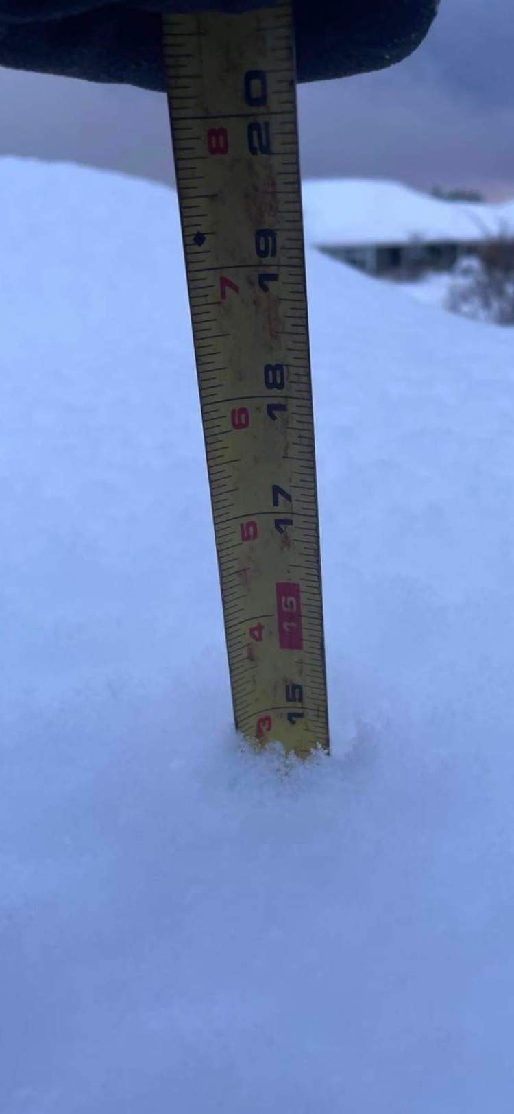 Snowfall in Qualicum Beach by Thursday morning.