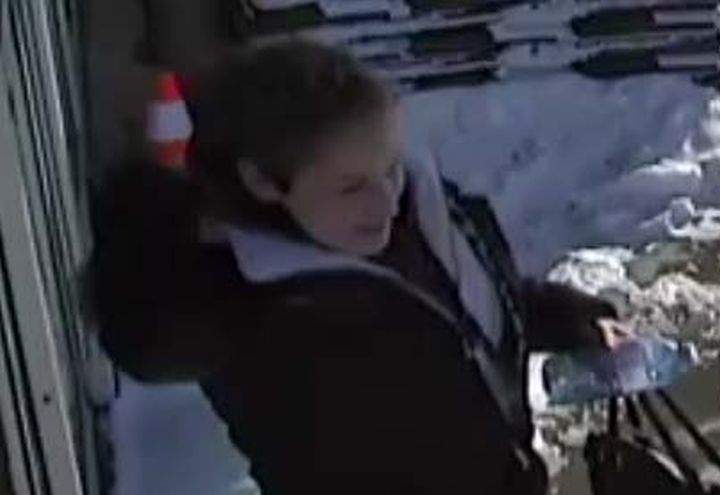 A photo of a suspect wanted in connection with a stabbing at a supermarket in Red Deer, Alta., on Feb. 3, 2023.