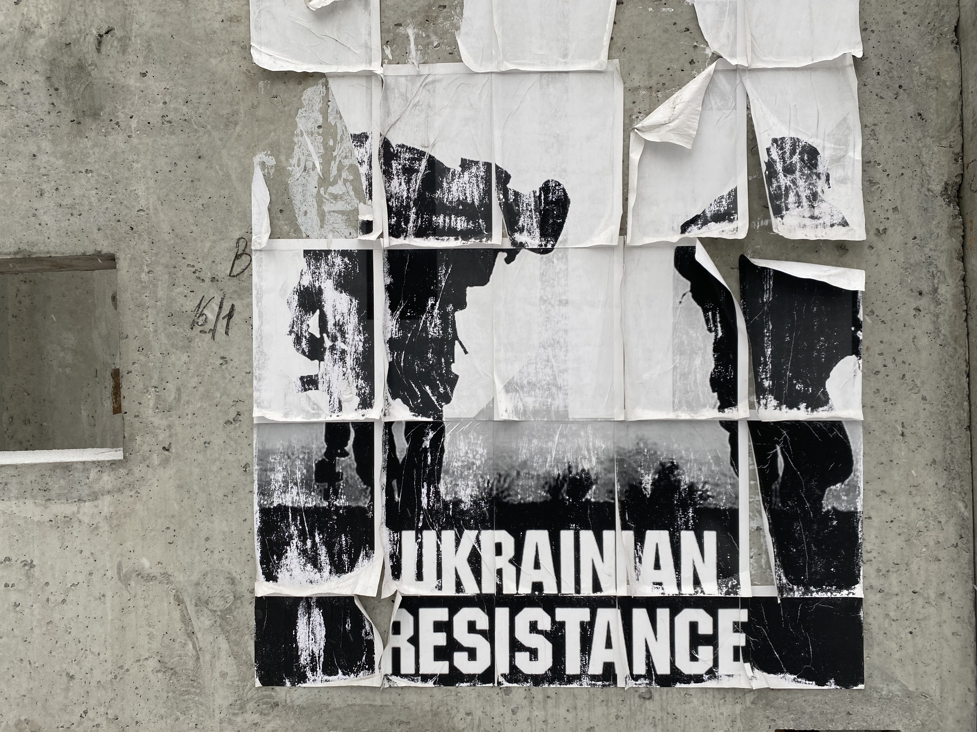 Poster in Kyiv, Ukraine, Jan. 26, 2023.