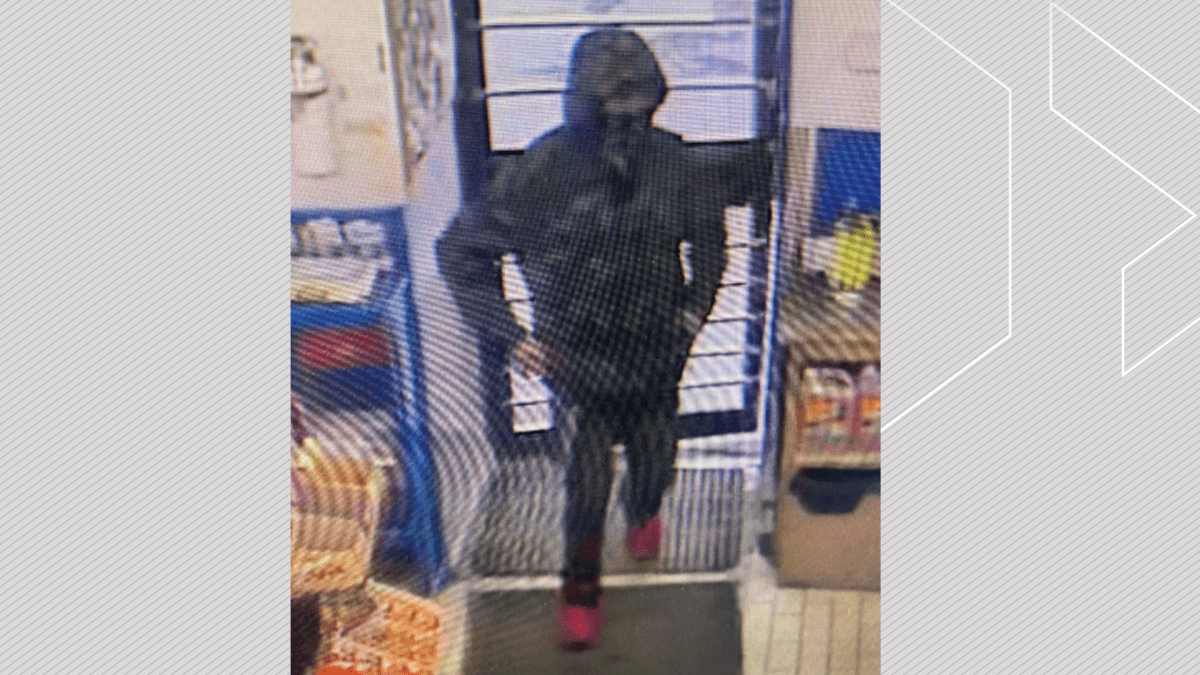 Peterborough police accuse this man of entering a store and discharging a gun before fleeing on Feb. 20, 2023.