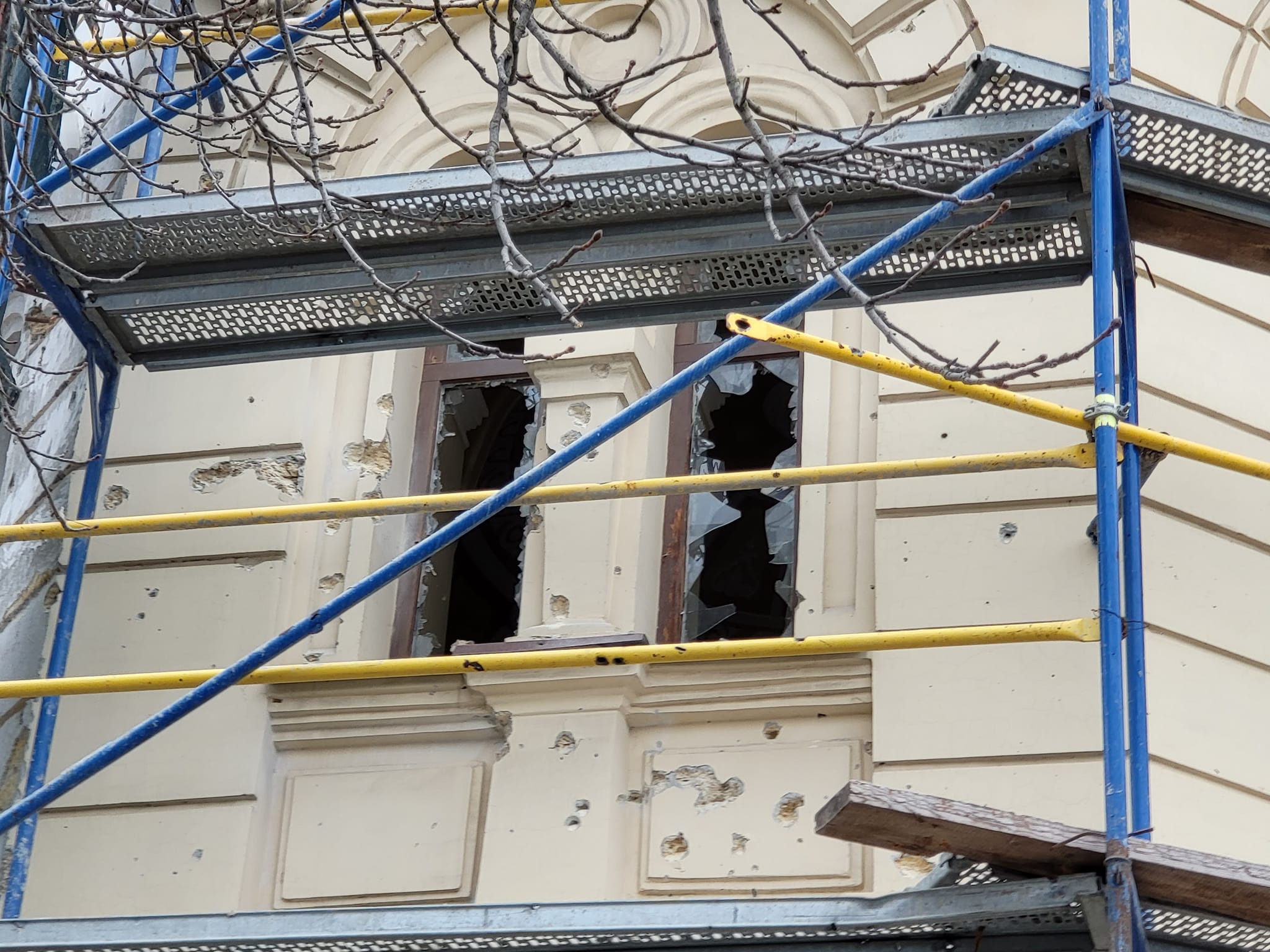 Kherson Art Museum after it was looted and shelled by Russian forces.