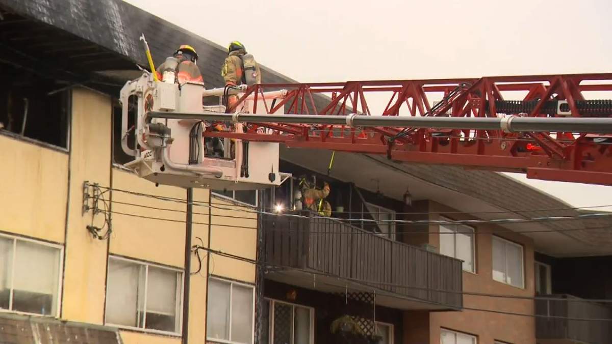 North Vancouver Fire Department firefighters were seen battling an extensive fire on Dec. 13.