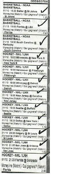 Joe Medeiros picked these games correctly for his big win.