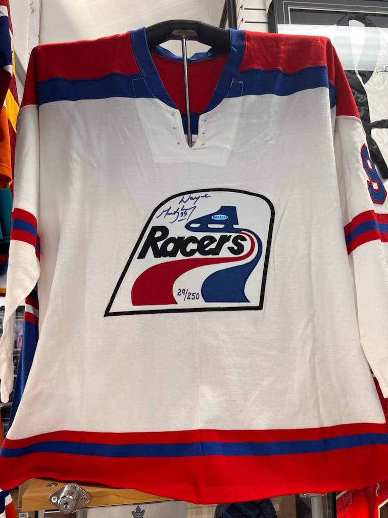 The owners are still compiling a list of stolen items. One of the confirmed pieces of note, is a signed and numbered Wayne Gretzky “Racers” hockey jersey described as white with red and blue trim, and is identified as #29/250, valued at $10,000.