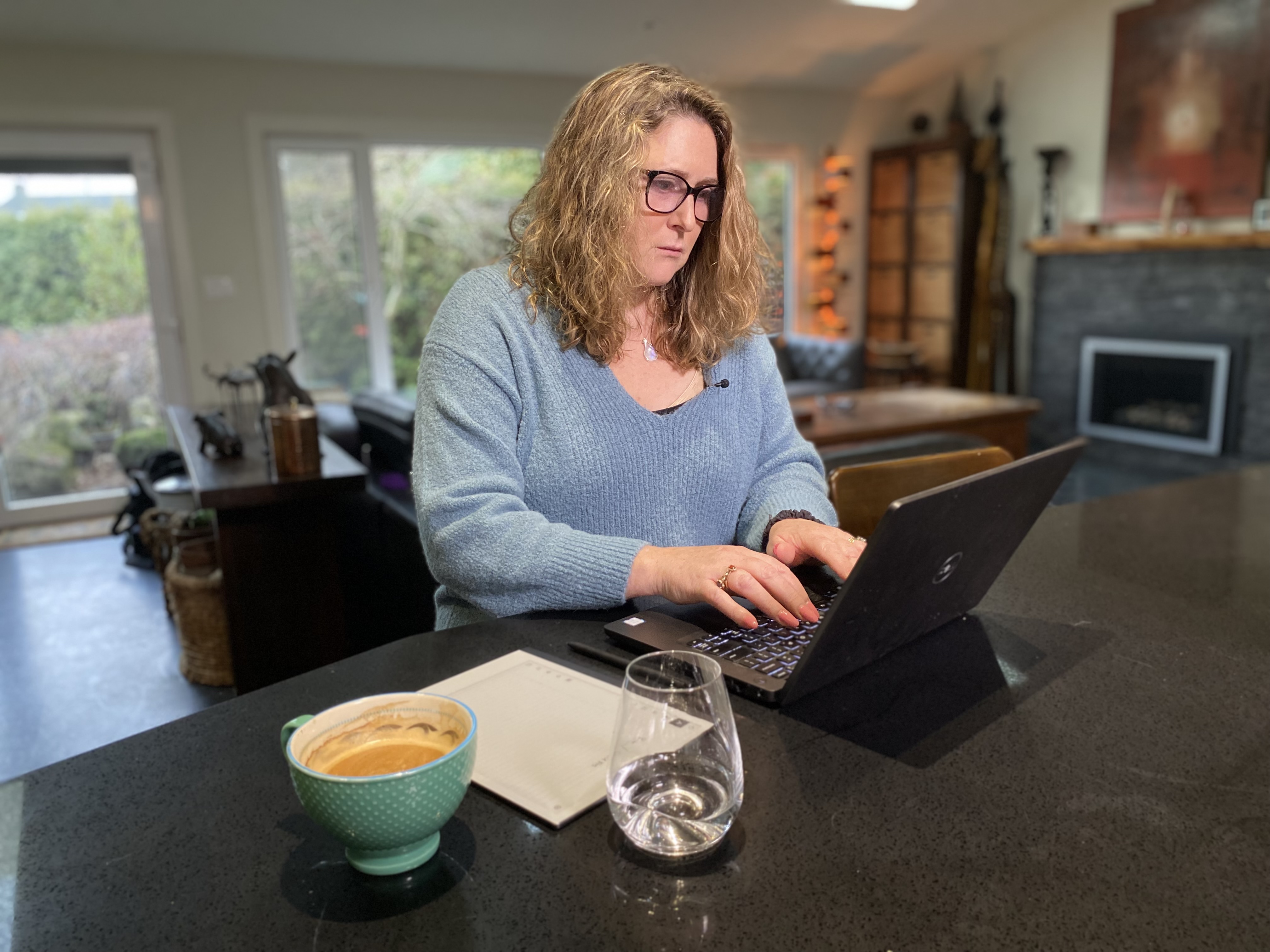 Kate McKenna, a volunteer with United24, in Delta, B.C., Jan. 5, 2023.