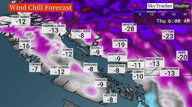 A look at the temperatures on Thursday.