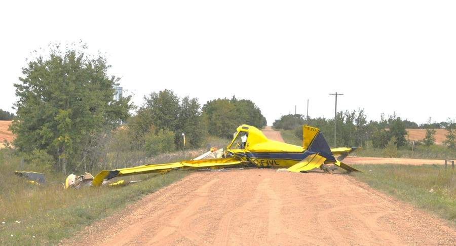 Accident site looking north along Range Road 190 .