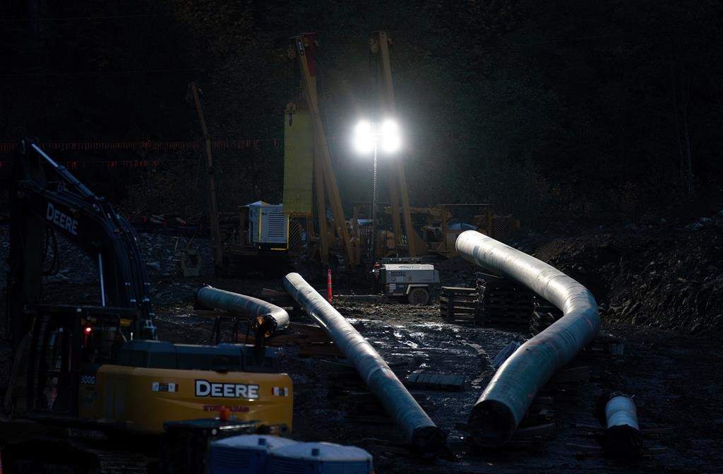 The estimated cost of the Trans Mountain pipeline expansion project has increased once again, this time to $30.9 billion. That's an increase from the $21.4 billion price tag placed on the project a year ago, and more than double an earlier estimate of $12.6 billion. Construction of the pipeline is pictured near Hope, B.C., Monday, Oct. 18, 2021.