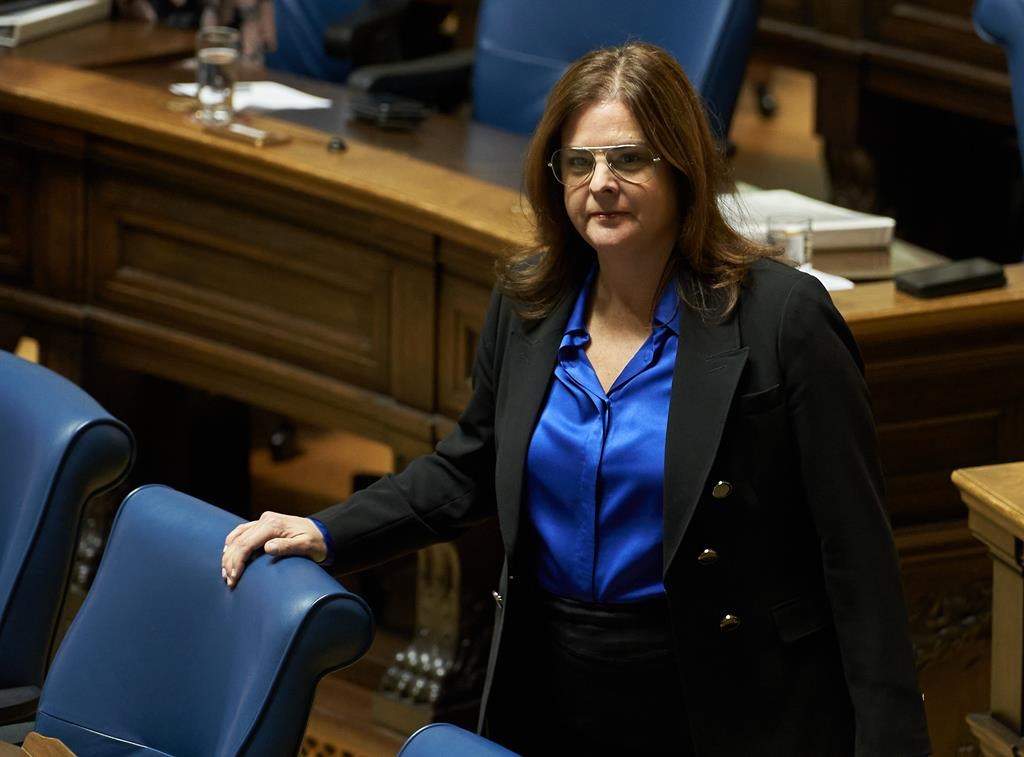Manitoba Premier Heather Stefanson is seen in the Manitoba Legislative Building, in Winnipeg, Tuesday, March 7, 2023.