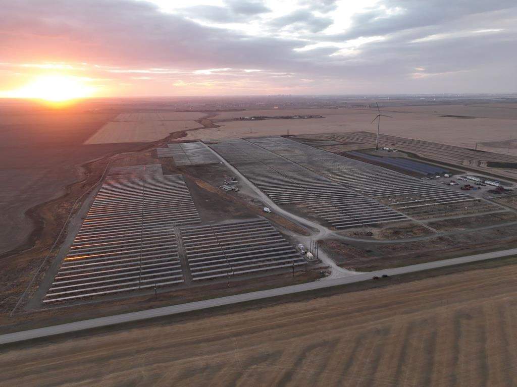 The 10-megawatt Awasis solar project is seen on the Cowessess First Nation in an undated handout photo.