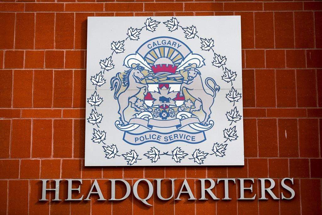 The Calgary Police Service headquarters is shown on April 9, 2020.