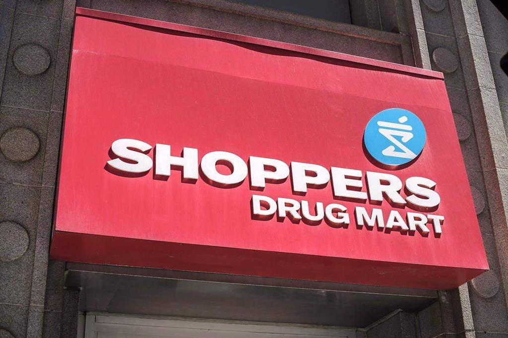 The logo for Shoppers Drug Mart is shown in downtown Toronto, on Tuesday, May 24, 2016. 