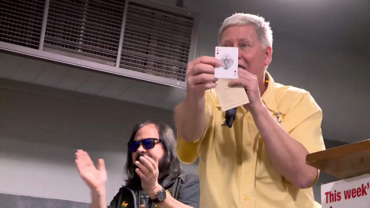 A photo from the Hagersville, Ont. Lions Club's 'Catch The Ace' draw on week 45 in March 2023.