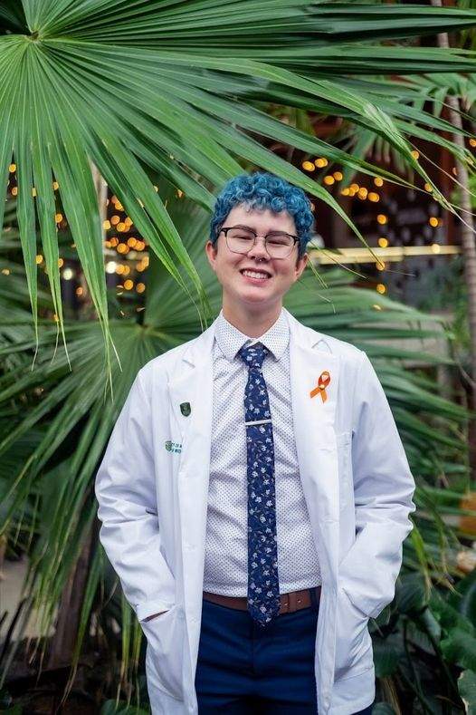 Medical student Avery Buchner said his friends tell him he looks more confident and comfortable since he started transitioning.