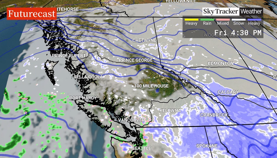 The Friday afternoon forecast on March 10.