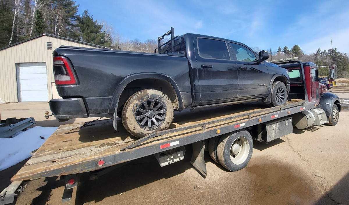 This pickup truck was reported stolen in the Toronto area and found in Bancroft.