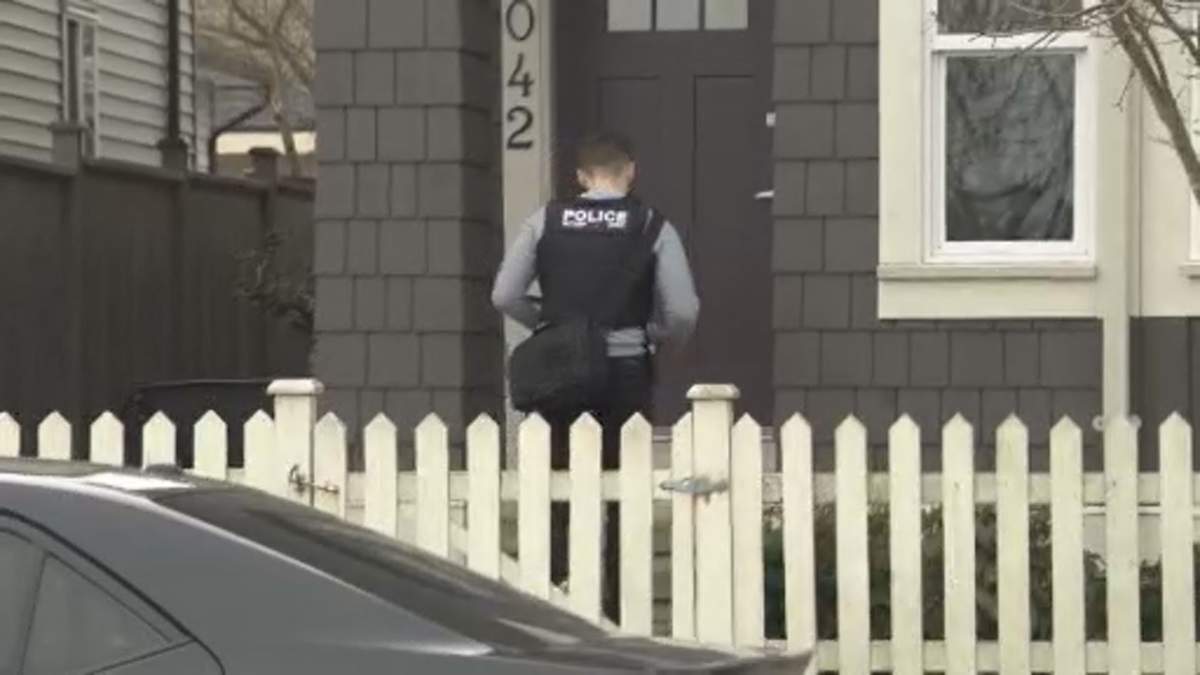 Langley RCMP officers were seen in the neighbourhood Sunday morning.