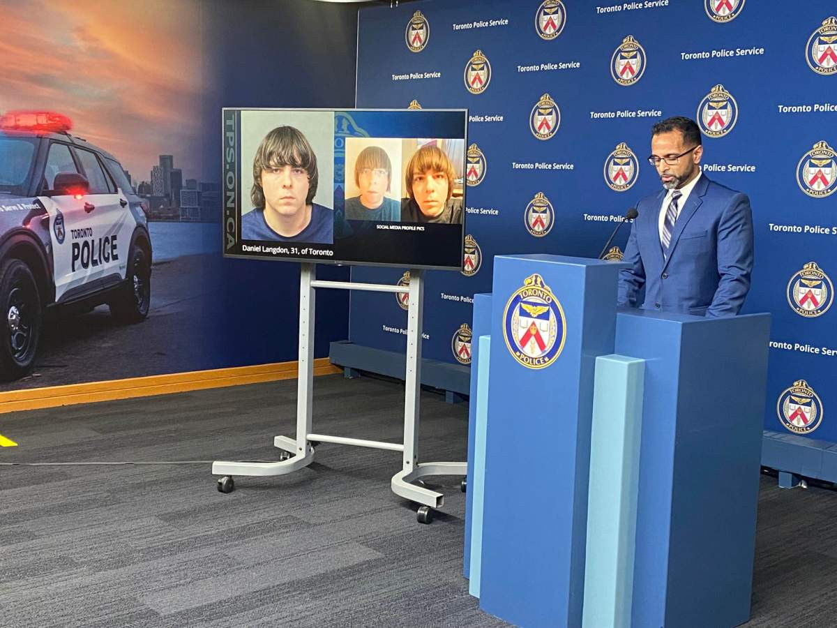 Toronto police press conference on charges laid against Daniel Langdon, 31, for child pornography and exploitation, and sexual assault.