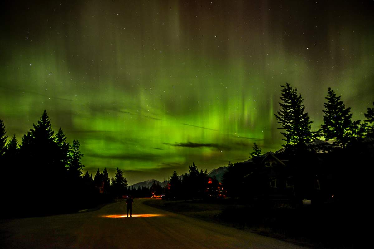 The northern lights seen from Fairmont Hot Springs, B.C.