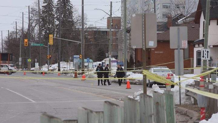 Durham Regional Police on the scene of a stabbing in Oshawa