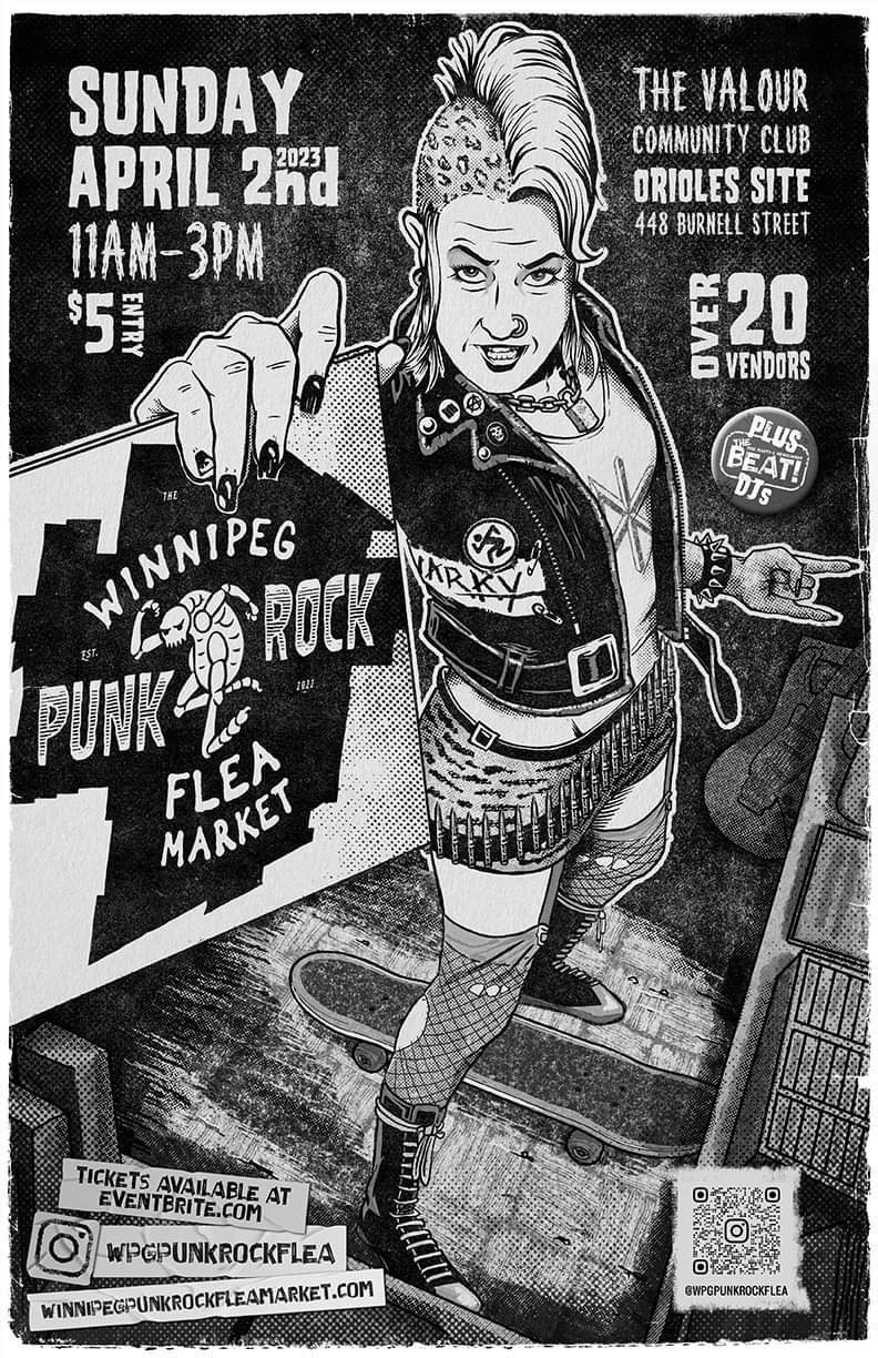 A poster promoting the Winnipeg Punk Rock Flea Market.