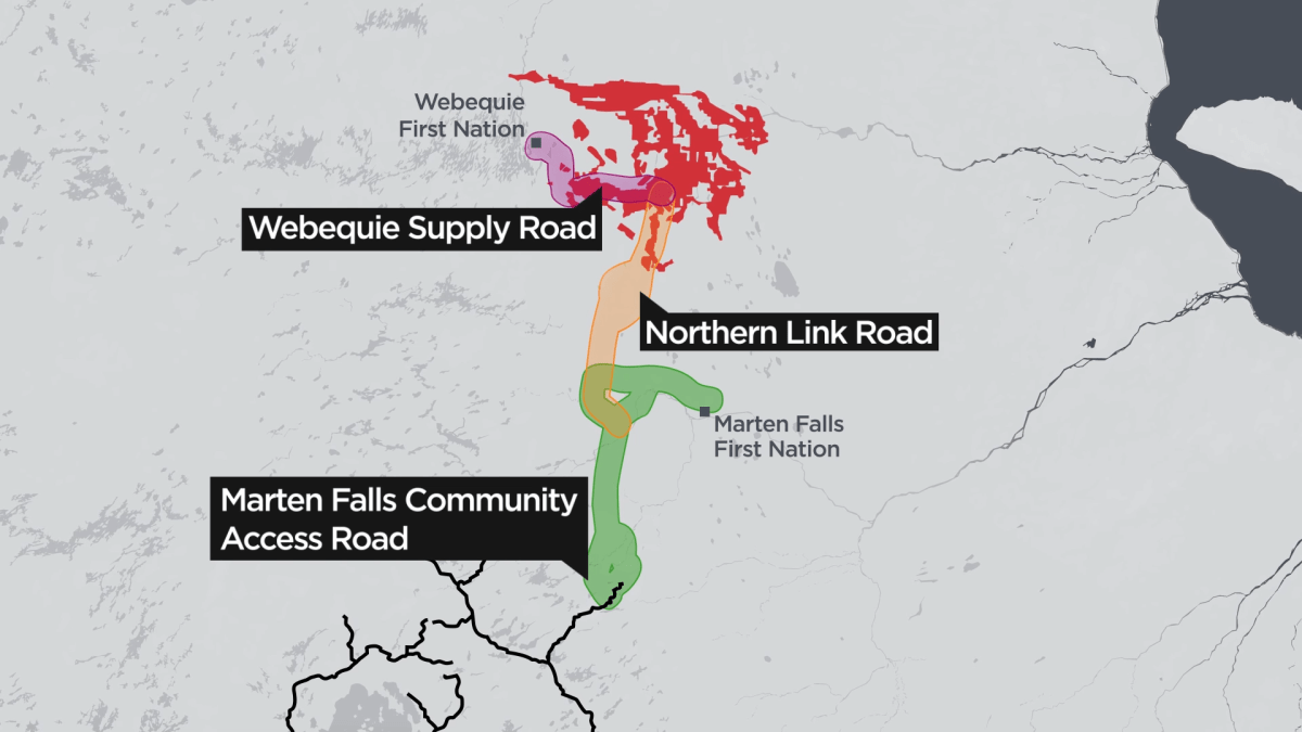Proposed access route studies in the Ring of Fire area.