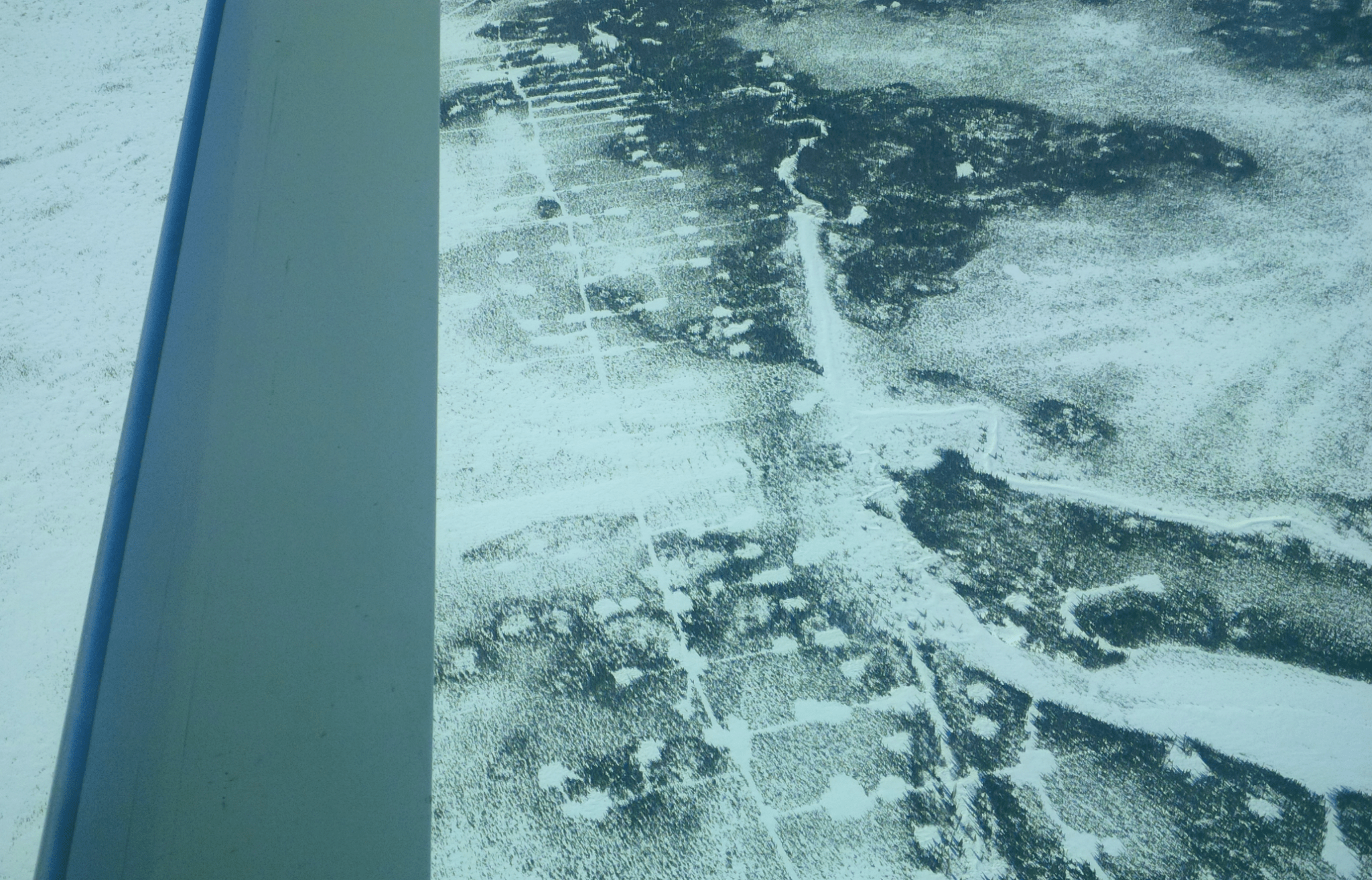 The Ring of Fire in the Winter of 2010. The impact of exploratory drilling can be seen from the sky.