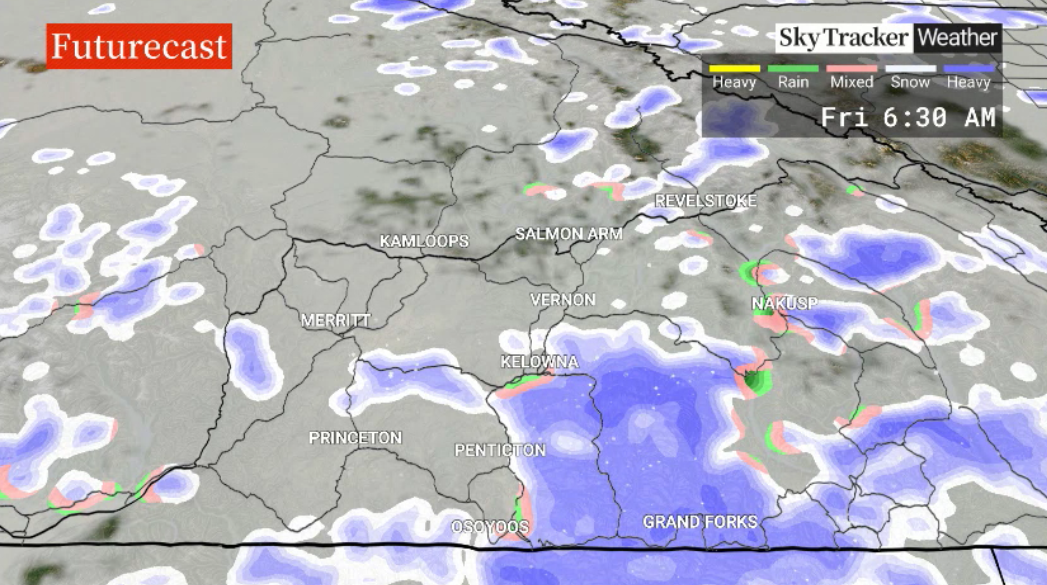 There is the risk of rain or wet snow early Friday.