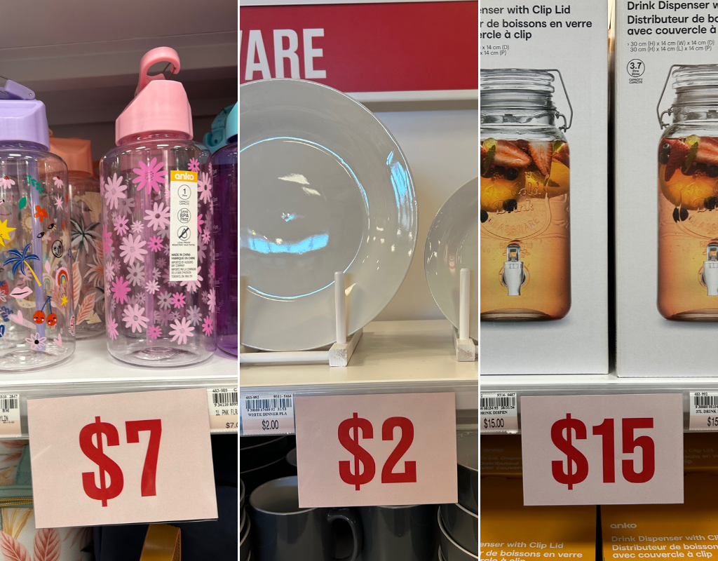 Examples of rounded pricing in Calgary's Zellers location.