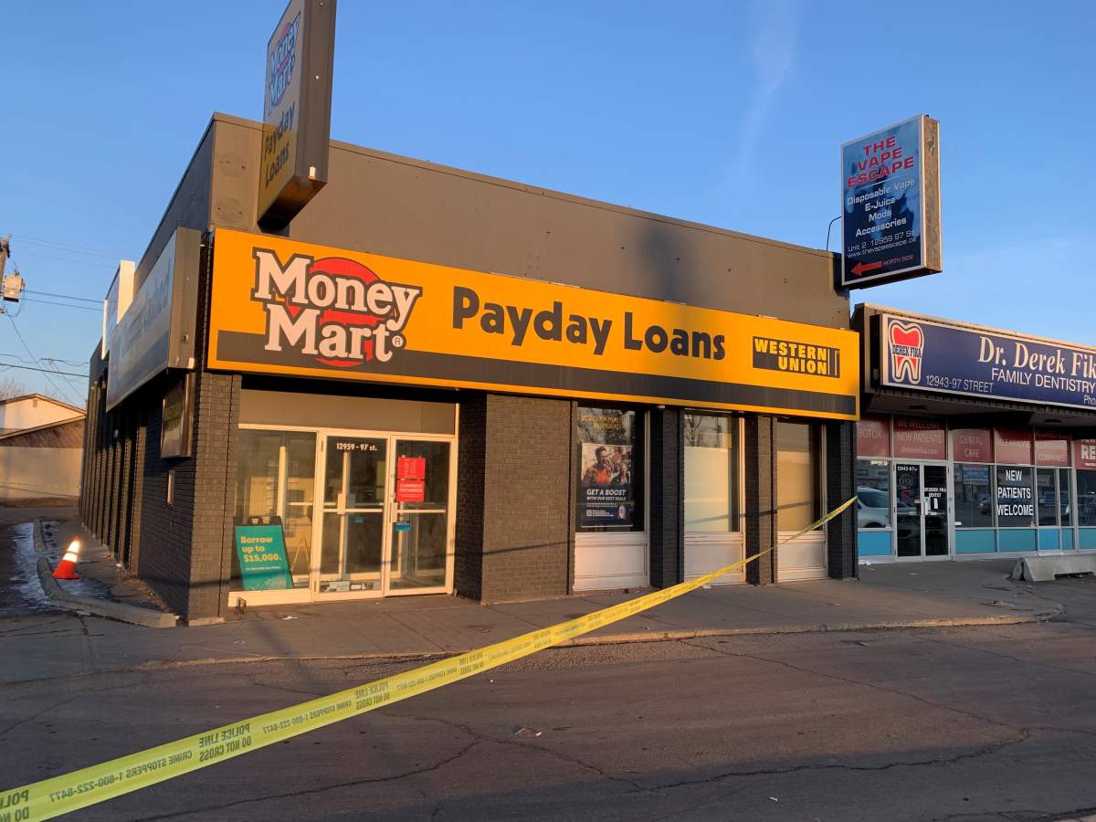 An Edmonton Police Service scene along 97 Street near 129B Avenue on Friday, March 31, 2023.