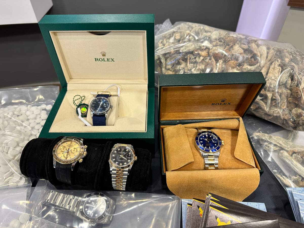Watches seized as part of an investigation into Edmonton drug trafficking.