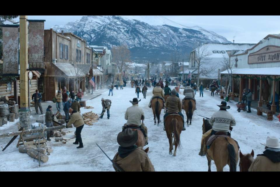 Main Street in Canmore is transformed into Jackson for "The Last of Us."