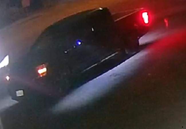 A dark-coloured pickup truck police believe is associated with the string of thefts.
