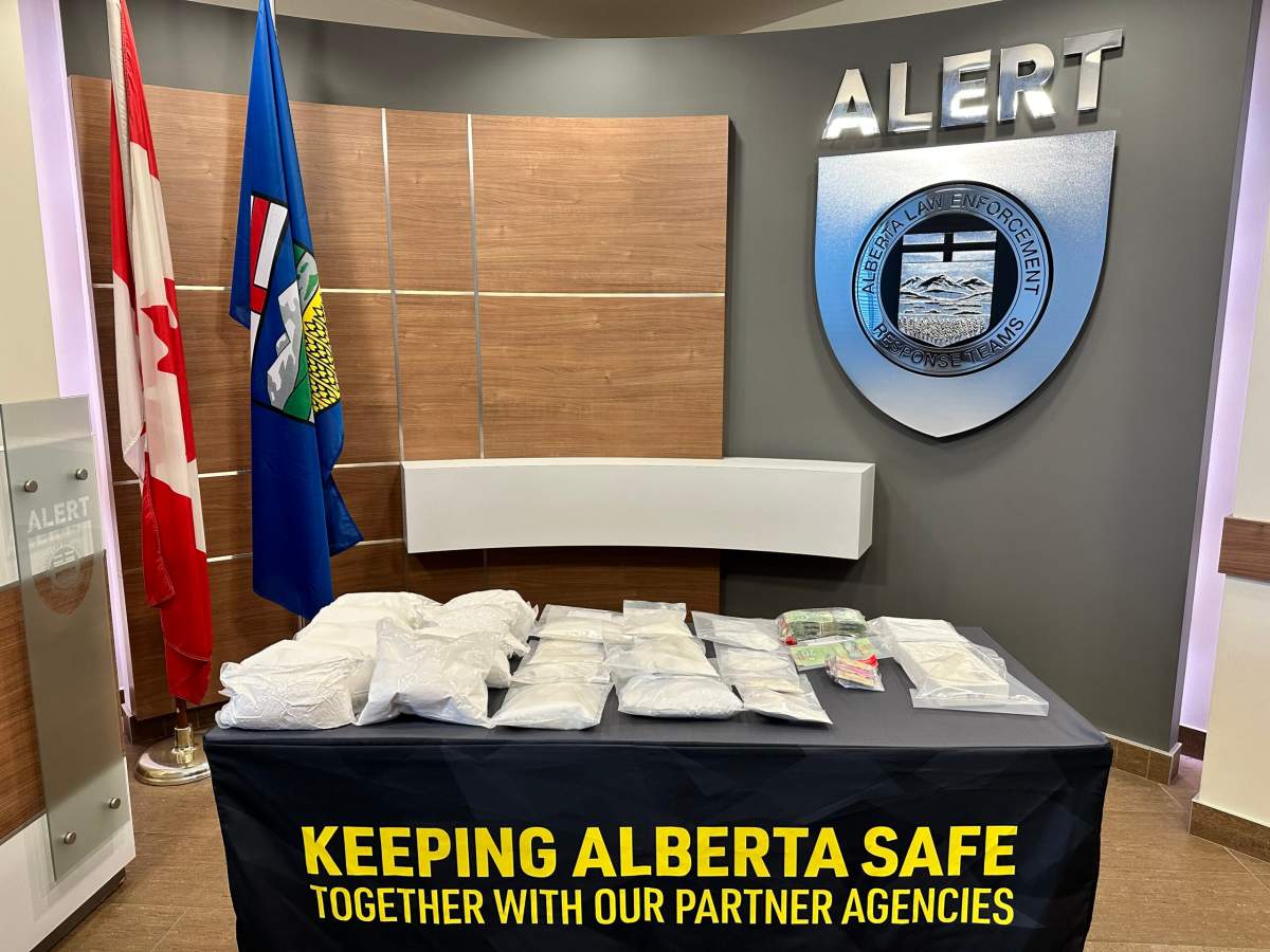 Alberta Law Enforcement Response Teams said officers seized several kilograms of cocaine and cutting agent from four homes in Edmonton.