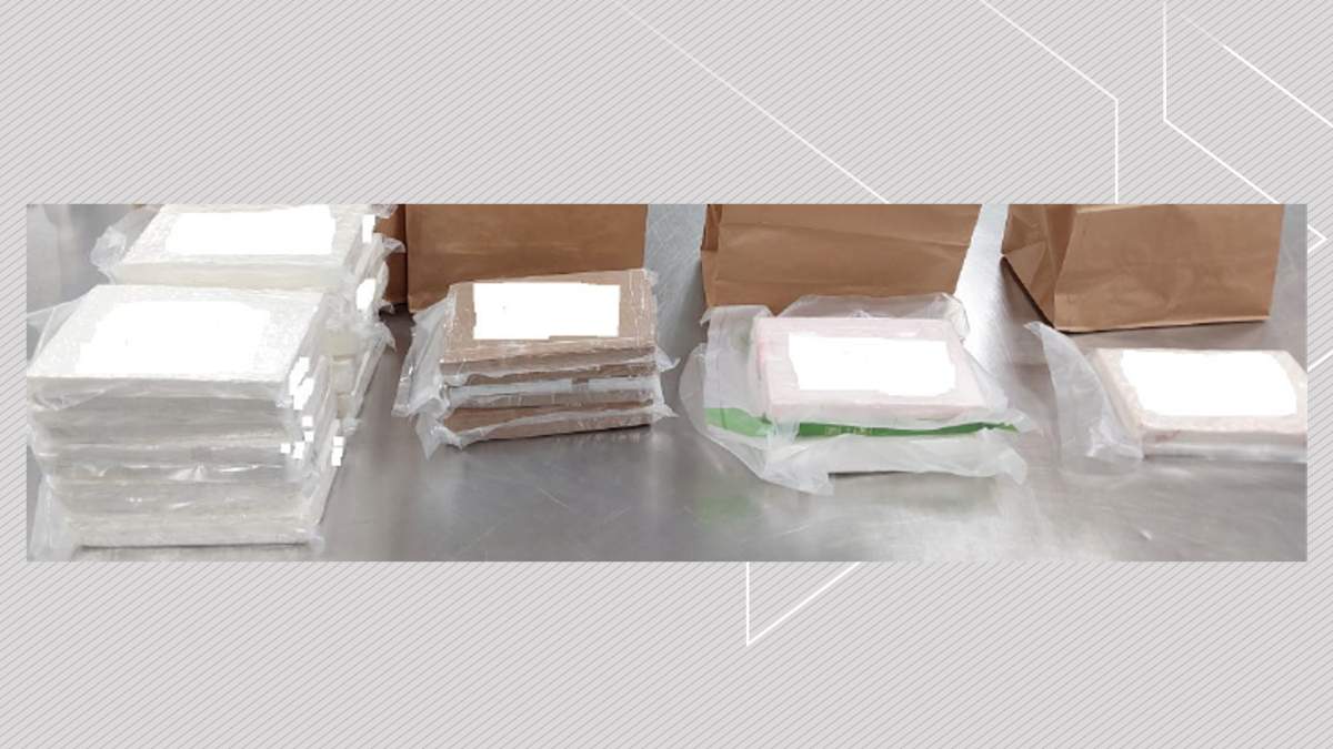An undated photo of packages of cocaine Calgary police recovered after executing search warrants.