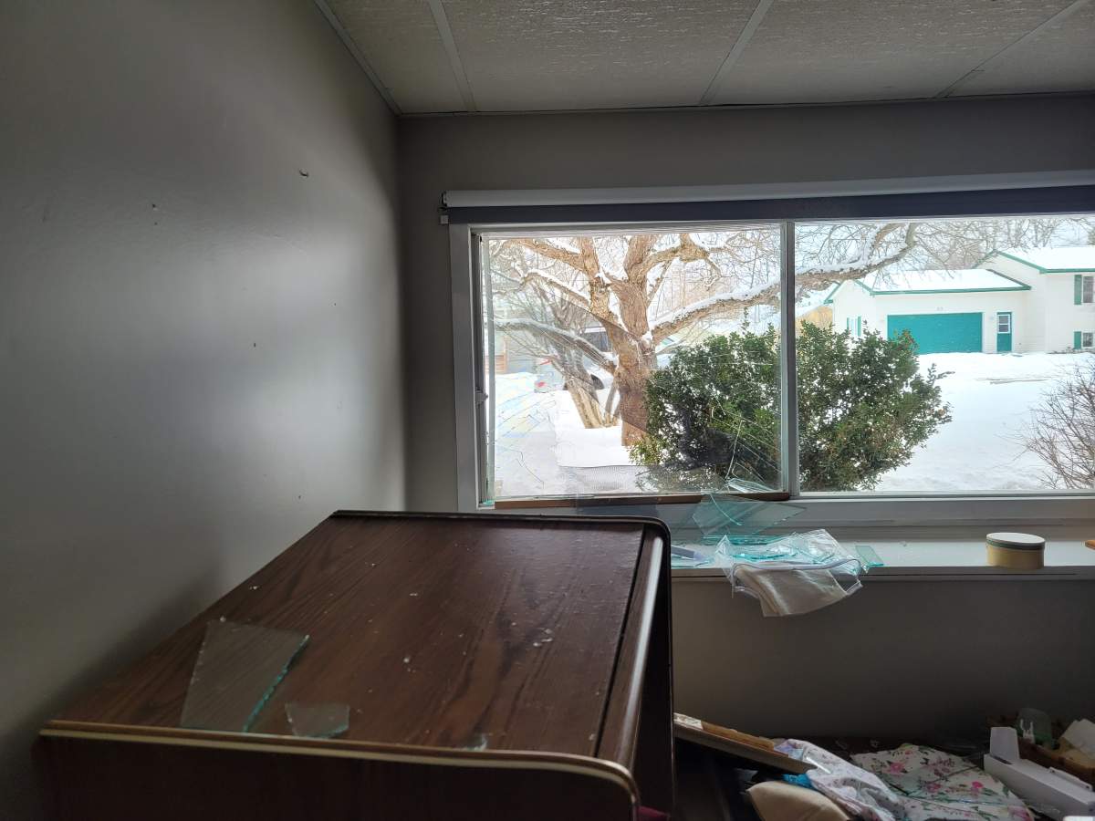 Where the deer smashed through the window to enter the O’Donnells’ house.