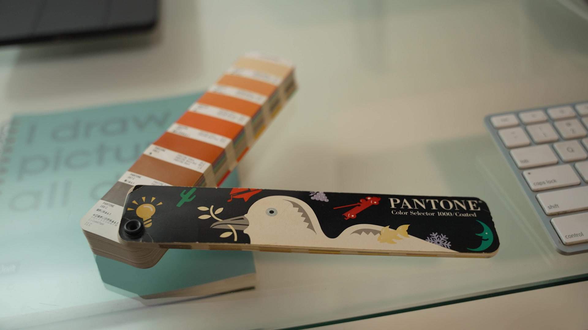 The Pantone colour system is used for matching shades of colour.