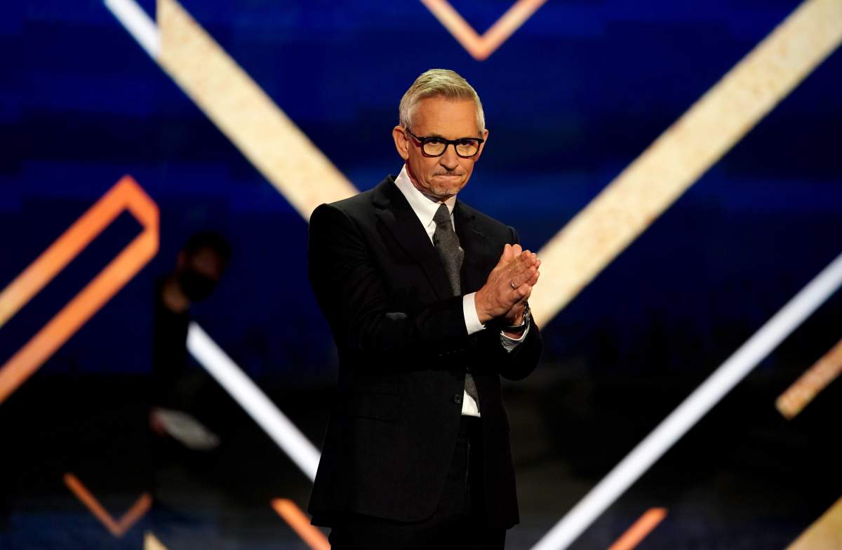 Presenter Gary Lineker on stage during the BBC Sports Personality of the Year Awards 2021 at MediaCityUK, Salford. Picture date: Sunday December 19, 2021.