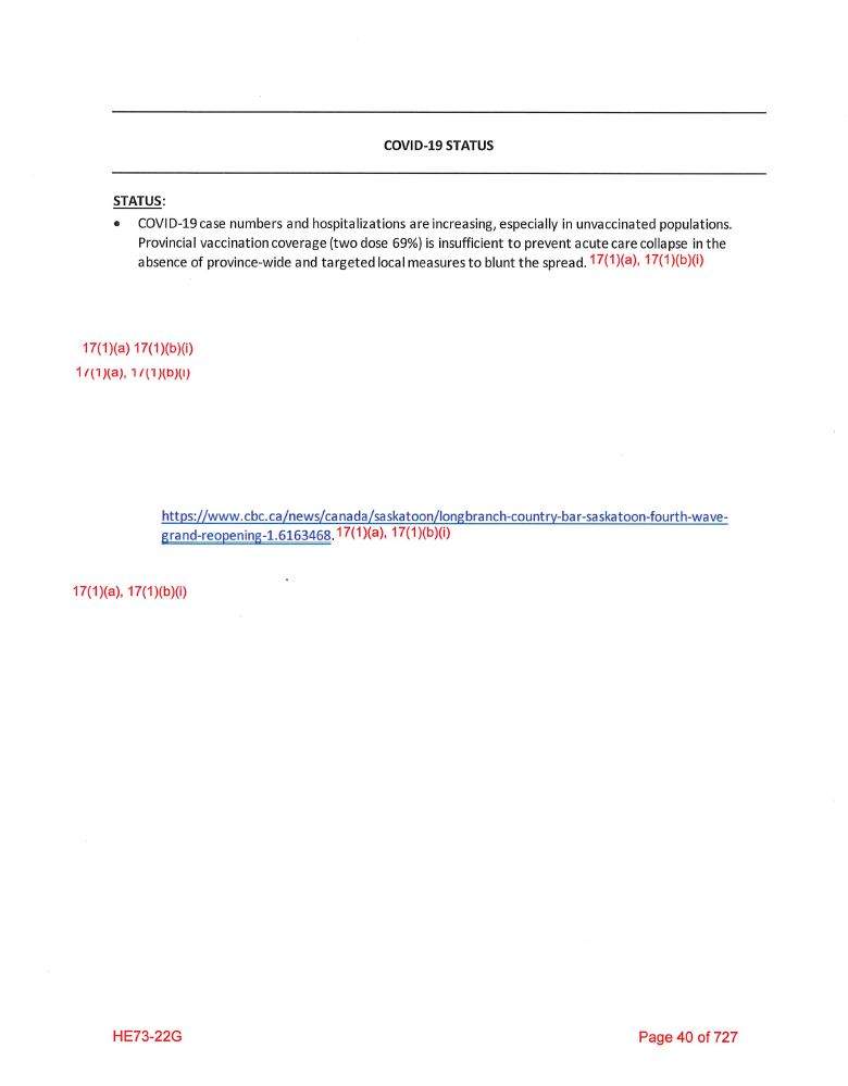 A briefing note from Dr. Saqib Shahab’s office to the health minister warns the acute care system could collapse.