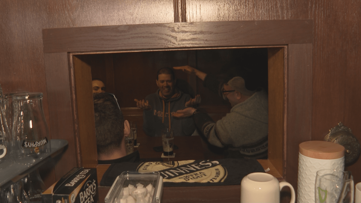 The bar has a traditional Irish snug where customers can be served privately and have a door they can close.