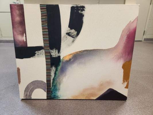 RCMP found this painting Feb. 23, 2022 outside Kelowna General Hospital. 