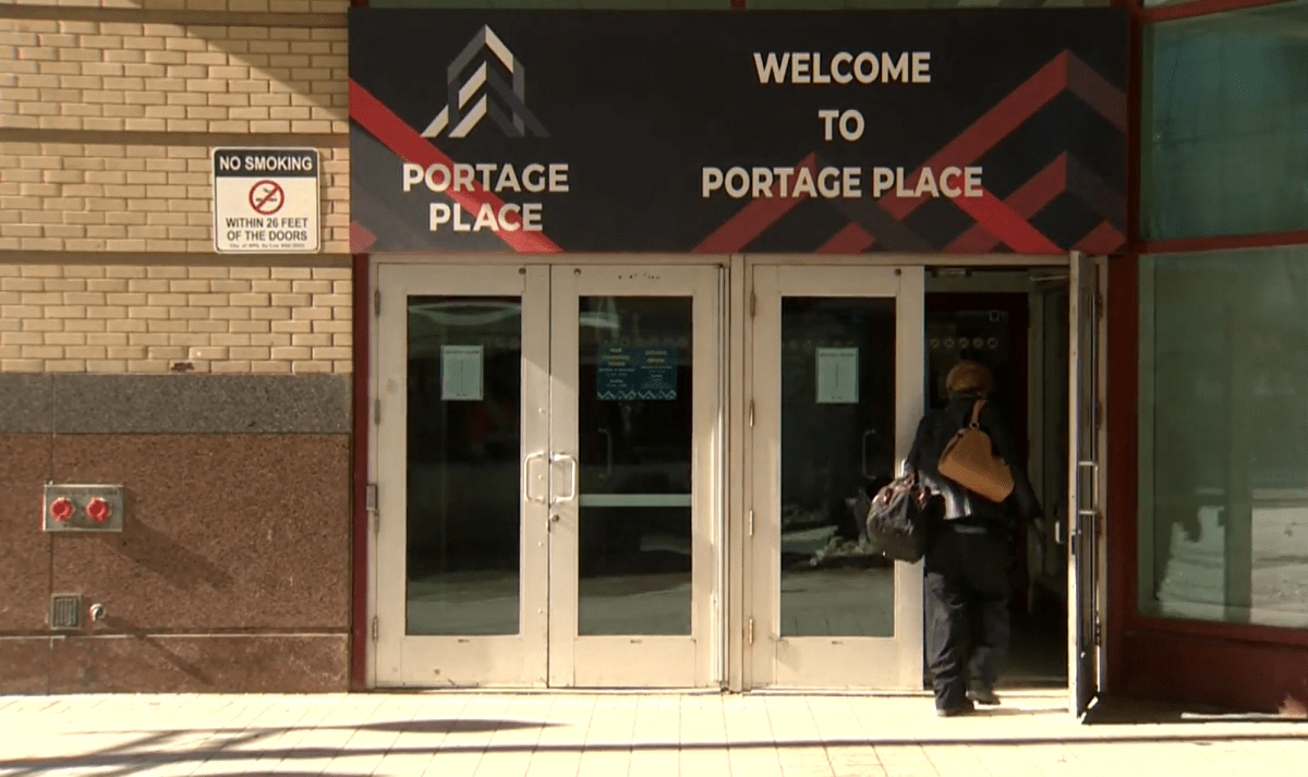 Portage Place mall as seen in March 2023.