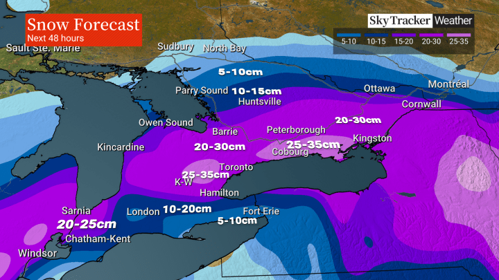 Snow forecast increased, blizzard conditions expected in southern Ontario with major storm - image
