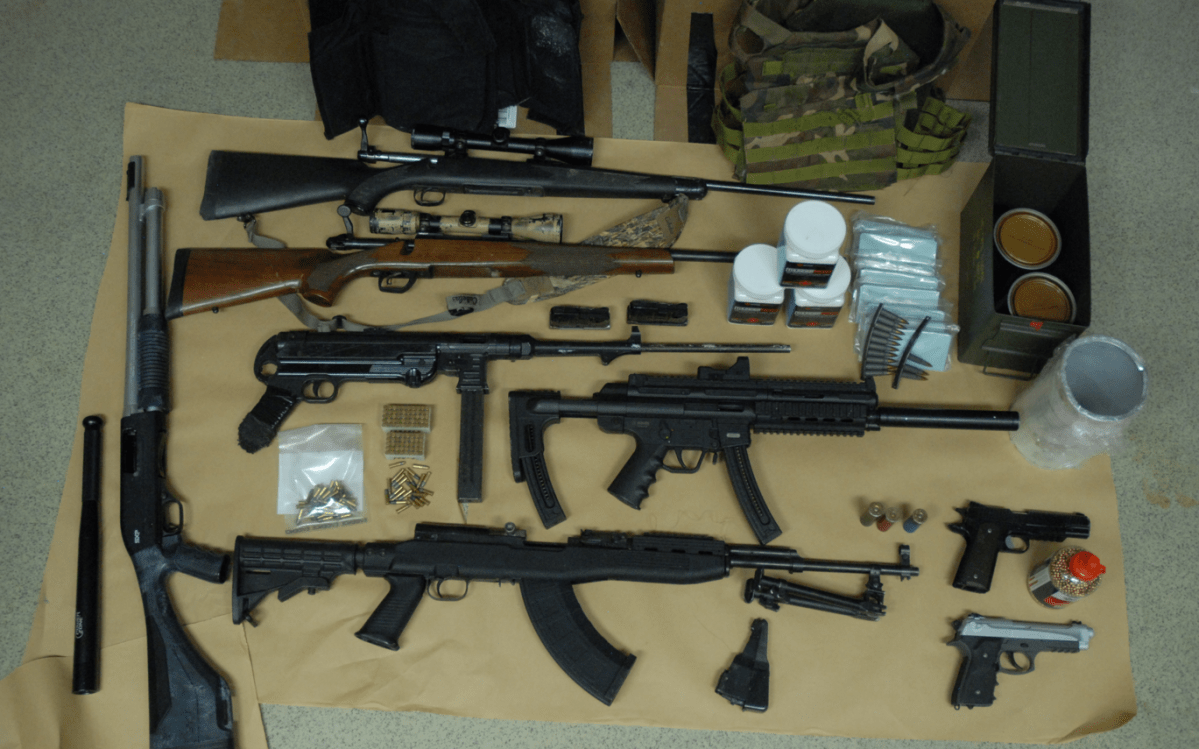 Weapons seized by RCMP in The Pas, Man.