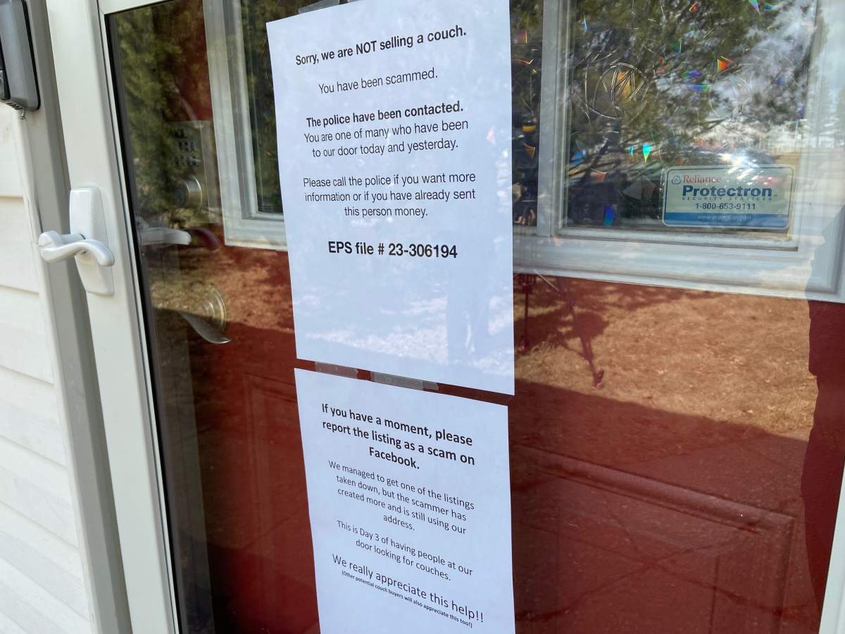 Chris Tanzi’s address was listed as the pickup point for an online buy-and-sell scam. He wasn’t selling a couch and didn’t put up the ad.