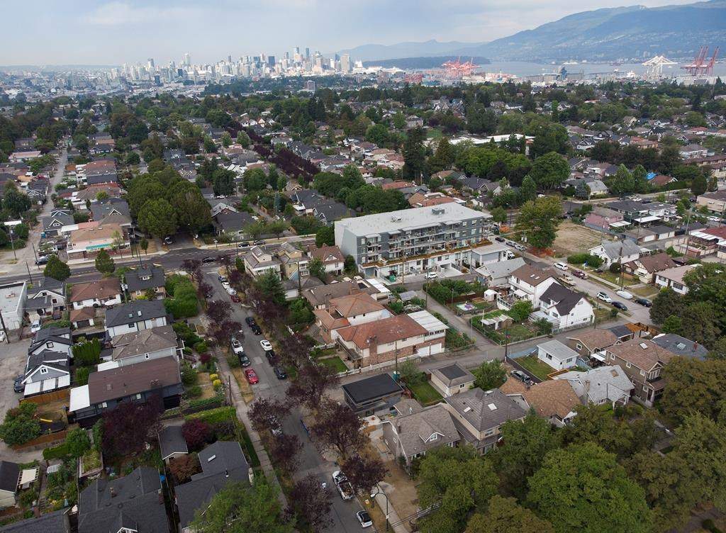 Houses are shown in Vancouver on Fri. Aug. 19, 2022.