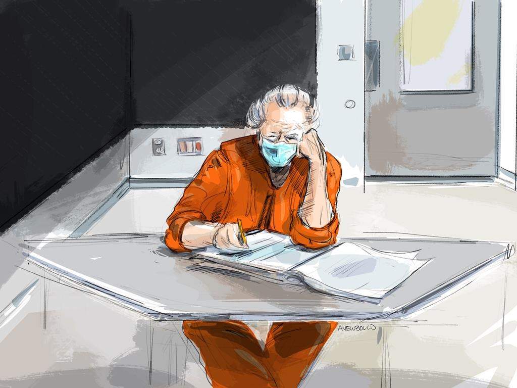Canadian ex-fashion mogul Peter Nygard is shown in this courtroom sketch in Toronto on Wednesday Jan. 19, 2022. THE CANADIAN PRESS/Alexandra Newbould.
