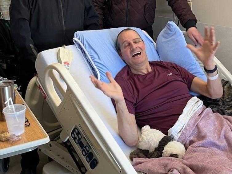 Rich Albert is shown in this handout image provided by his sister Leslie Albert. The family of a Pizza Hut employee, who was shot last month, said a suspected infection in his brain is hindering his recovery. THE CANADIAN PRESS/HO-Leslie Albert
**MANDATORY CREDIT **.
