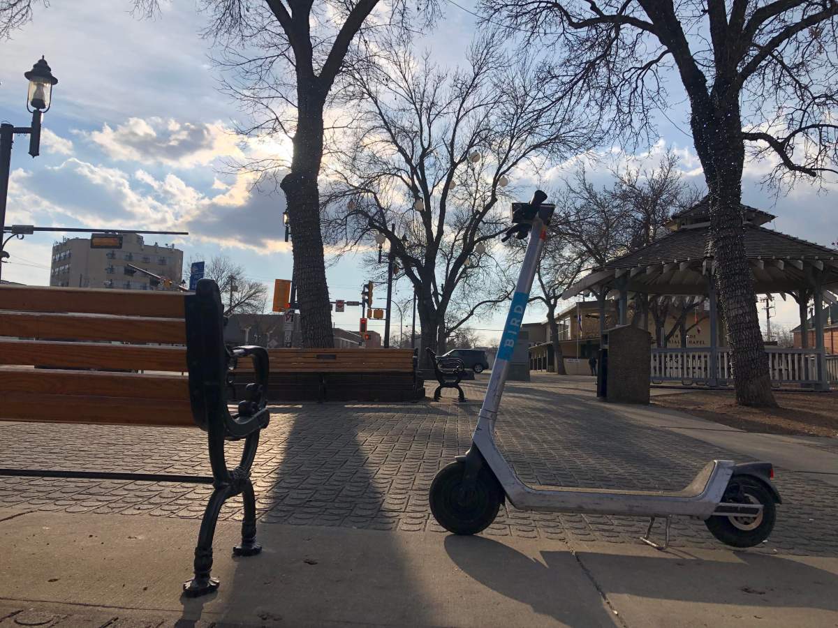 A Bird scooter in Edmonton April 4, 2023.